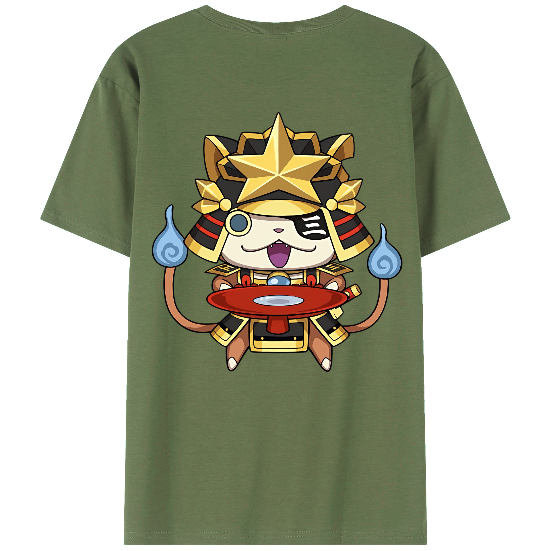 （画像用） 妖怪ウォッチ Yo-kai Watch 綿100％ メンズ半袖Tシャツ（バックプリント） 通気性